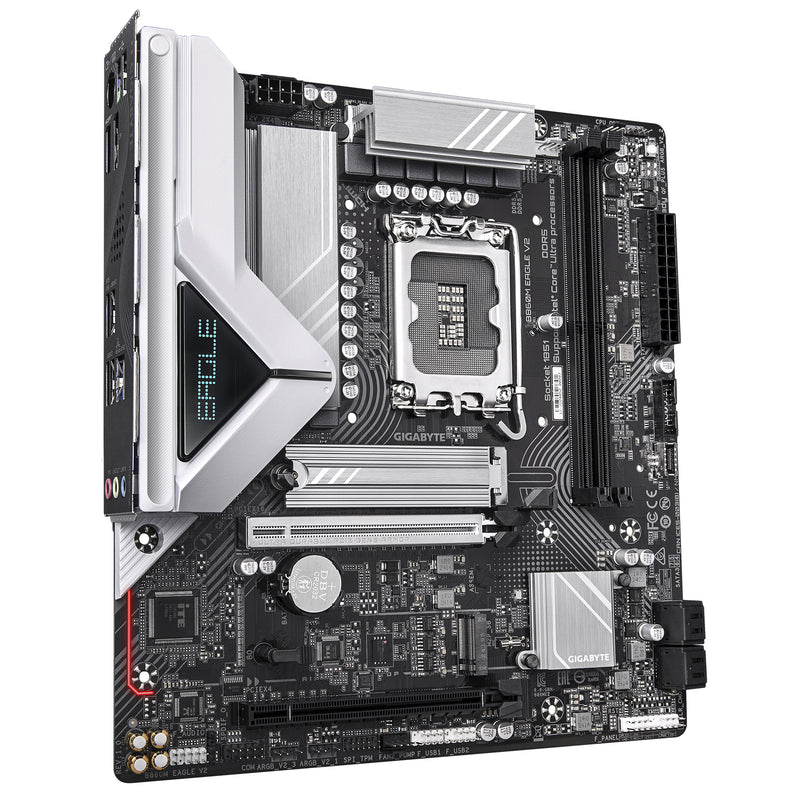 GIGABYTE B860M EAGLE V2 Mainboard – Intel Core Ultra Serie Prozessoren, 6+1+2 Phasen VRM, bis zu 9066 MHz DDR5, 1x PCIe 5.0 + 1x PCIe 4.0 M.2, 2.5 GbE LAN, USB 3.2 Gen 1