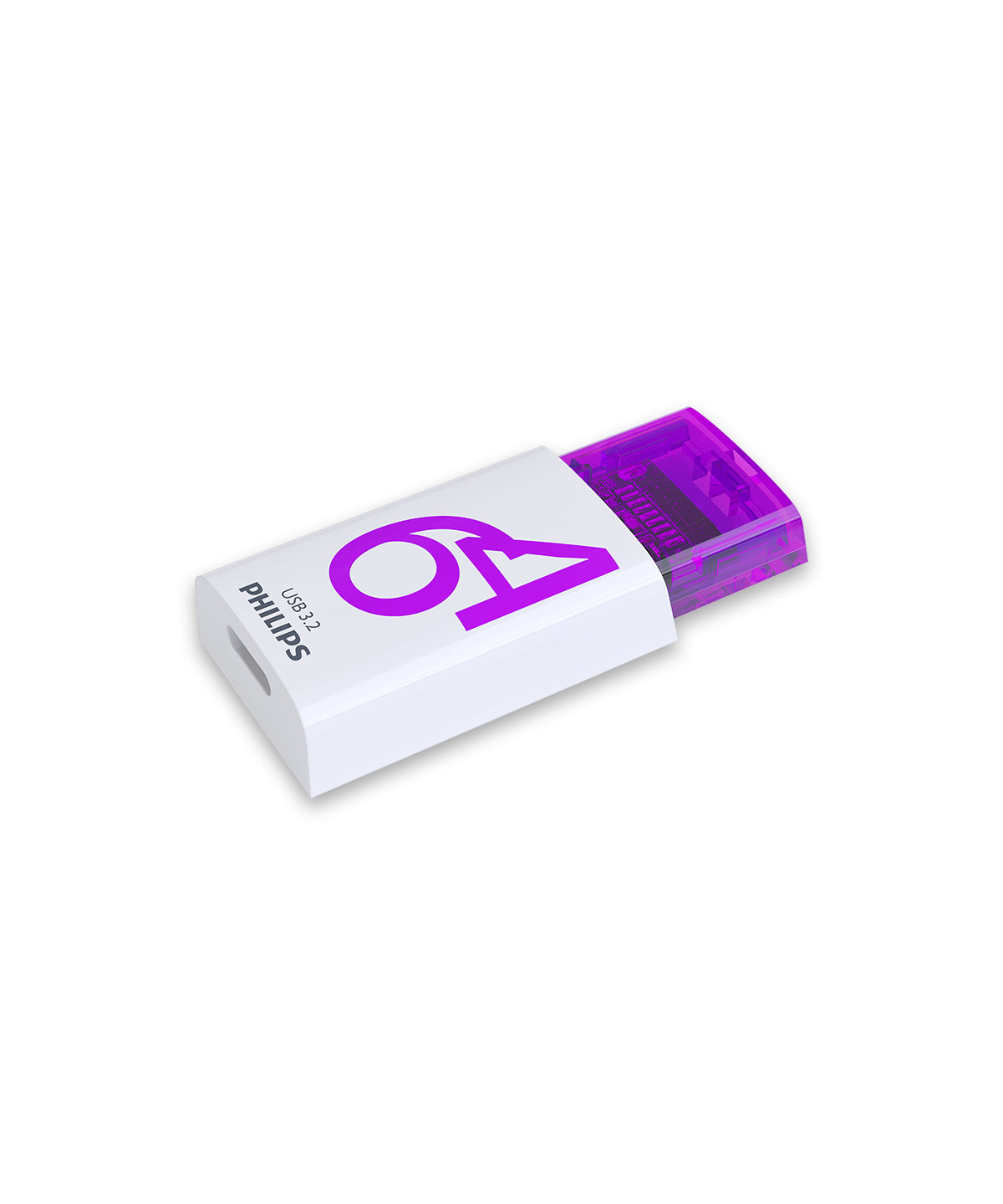 Philips Click USB-Stick 64 GB USB Typ-C 3.2 Gen 1 (3.1 Gen 1) Violett, Weiß