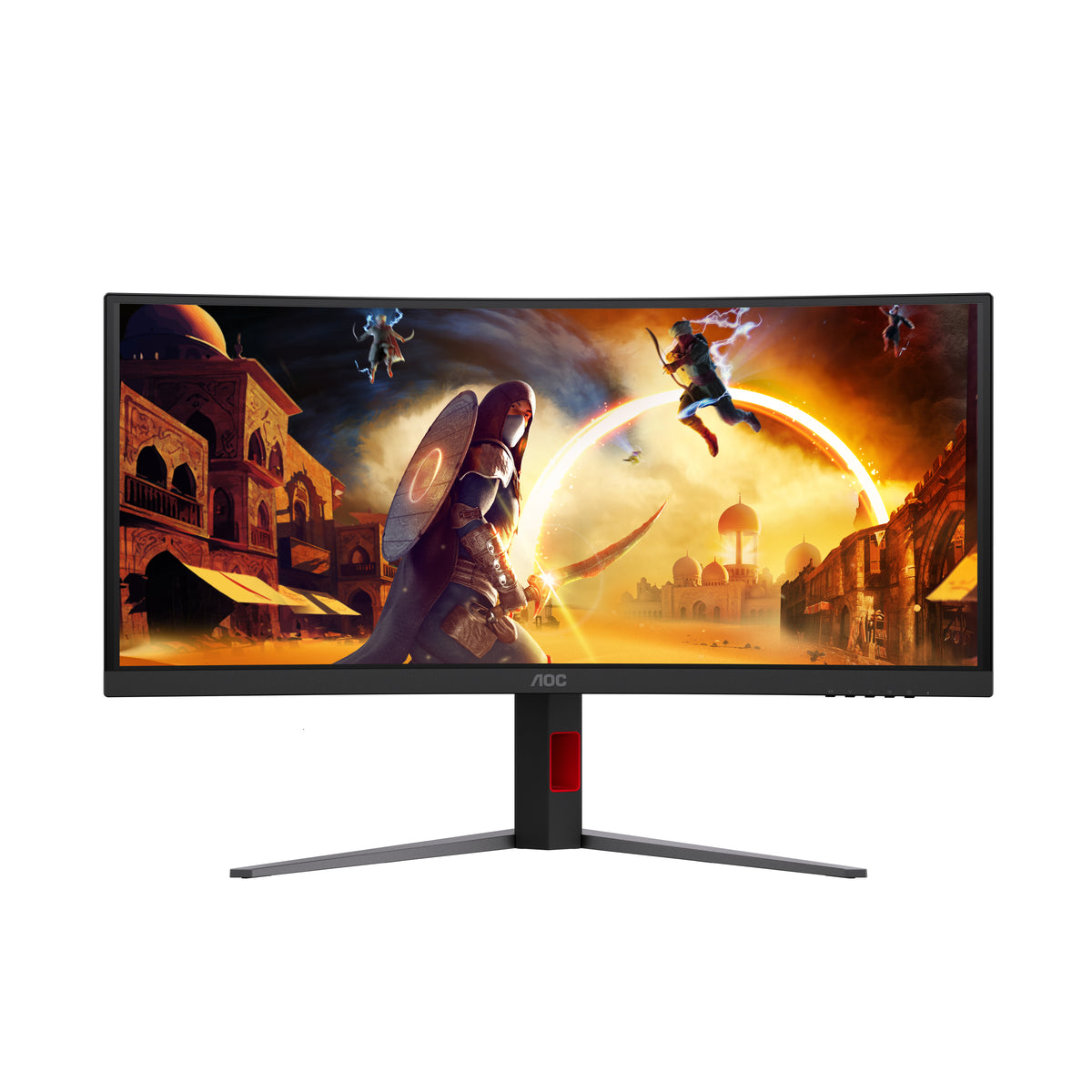 AOC G4 34'' CU34G4CA Computerbildschirm 86,4 cm (34") 3440 x 1440 Pixel Schwarz, Rot