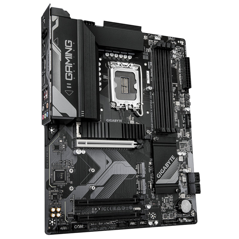 GIGABYTE B760 GAMING X WIFI6E GEN5 Mainboard – Unterstützt Intel Core Prozessoren der 14. Generation, 8+1+1 Phasen VRM, bis zu 5600 MHz DDR5, 3 x PCIe 4.0 M.2, Wi-Fi 6E, 2.5 GbE LAN, USB 3.2 Gen 2