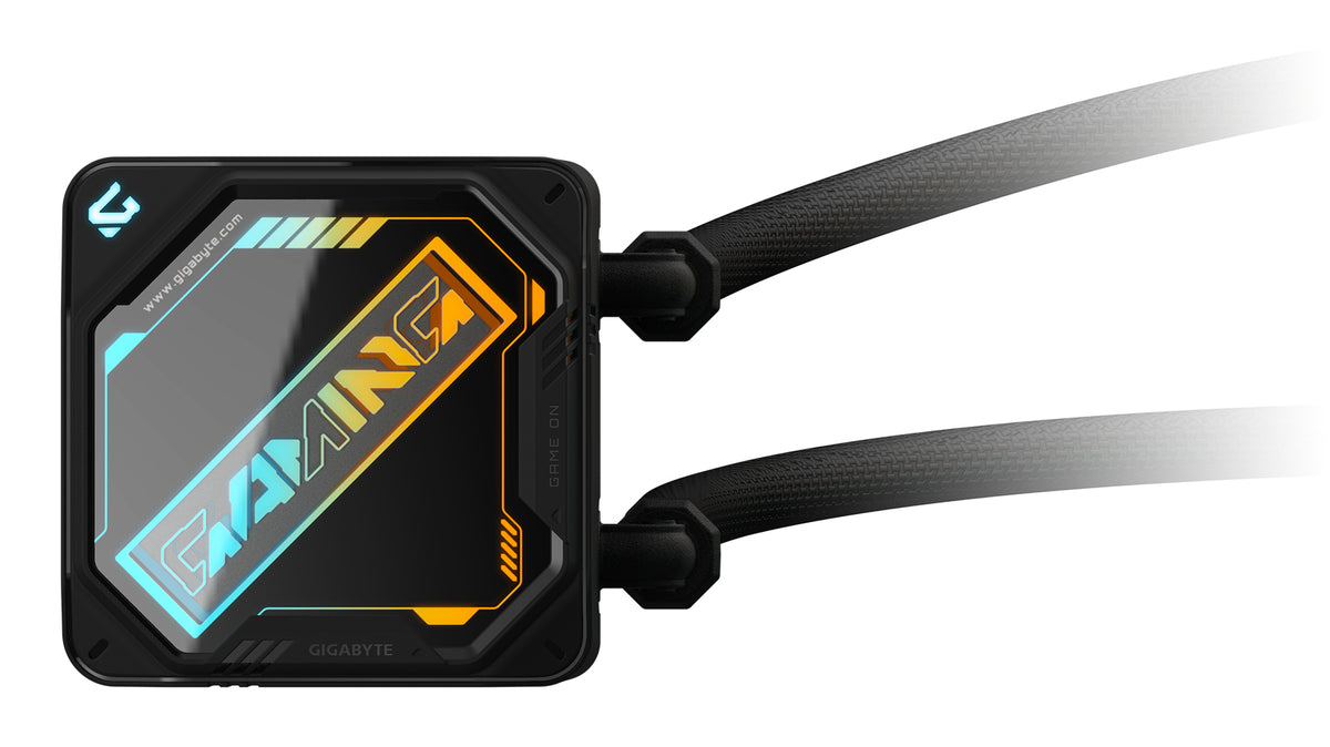 GIGABYTE GAMING 240 Flüssigkeitskühler für CPU - 2x120mm ARGB-Lüfter, Schiebe-Verriegelungsmechanismus, DAISY-CHAIN, Kompatibel mit Intel LGA 1851 und AMD AM5