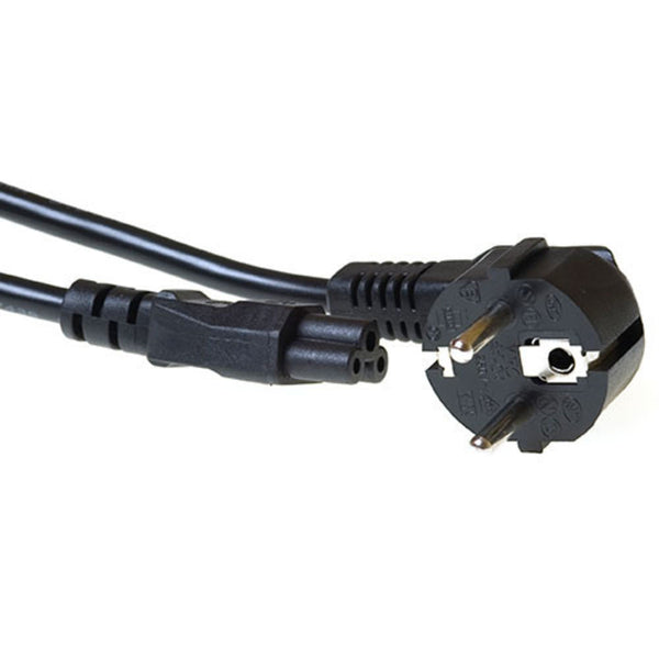 ACT Stromkabel Netzstecker CEE 7/7 Stecker (abgewinkelt) - C5 schwarz 1,5 m