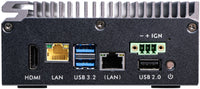 Shuttle Edge PC SPCEL03 , Intel Atom x6413E, 1x HDMI, 2x 2.5G LAN, 1x COM, DIO (4x in, 4x out), 3x USB, 2x M.2, 12-24V, 24/7 Dauerbetrieb, lüfterlos, -20...60°C, inkl. VESA & DIN-RAIL mount