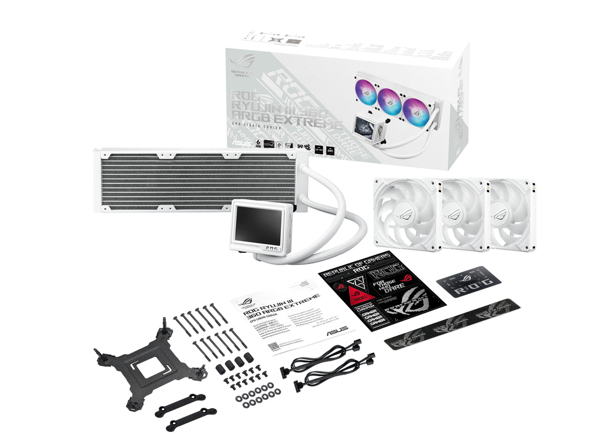 ASUS ROG RYUJIN III 360 ARGB EXTREME WHT Prozessor All-in-One-Flüssigkeitskühler 12 cm Weiß 1 Stück(e)