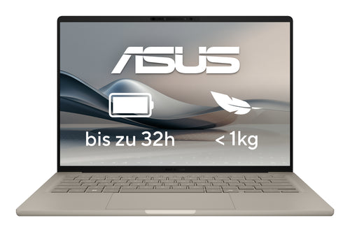 ASUS Zenbook A14 UX3407QA-QD488W Copilot+ PC Snapdragon X1-26-100 Laptop 35,6 cm (14") WUXGA 16 GB LPDDR5x-SDRAM 1 TB SSD Wi-Fi 6E (802.11ax) Windows 11 Home Deutsch Beige
