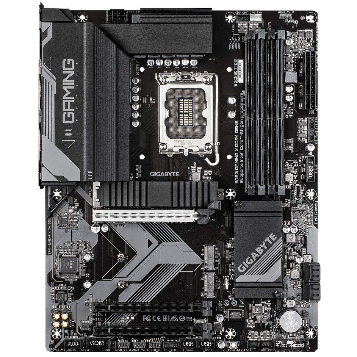 GIGABYTE B760 GAMING X DDR4 GEN5 Mainboard – Unterstützt Intel Core Prozessoren der 14. Generation, 8+1+1 Phasen VRM, bis zu 5333 MHz DDR4 (OC), 3xPCIe 4.0 M.2, 2.5GbE LAN, USB 3.2 Gen 2