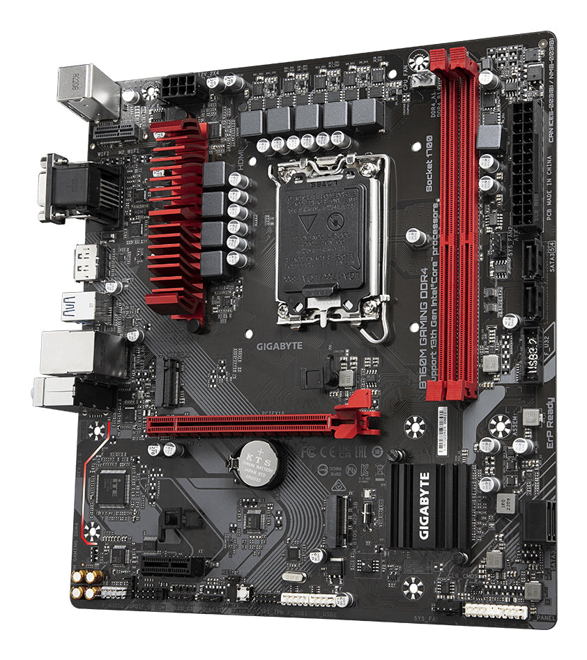 GIGABYTE B760M GAMING DDR4 Motherboard - Unterstützt Intel Core 14. Generation CPUs, 6+2+1 Phasen Digital VRM, bis zu 5333MHz DDR4 (OC), 2xPCIe 4.0 M.2, 2.5GbE LAN, USB 3.2 Gen1