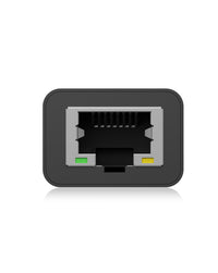 ICY BOX IB-HUB1439-LAN, USB 3.2 Gen 1 HUB und LAN Adapter, Type-A+C zu 2x USB-A & 1x USB-C® & Gigabit LAN, USB Type-A zu Type-C Adapter, Aluminium, schwarz