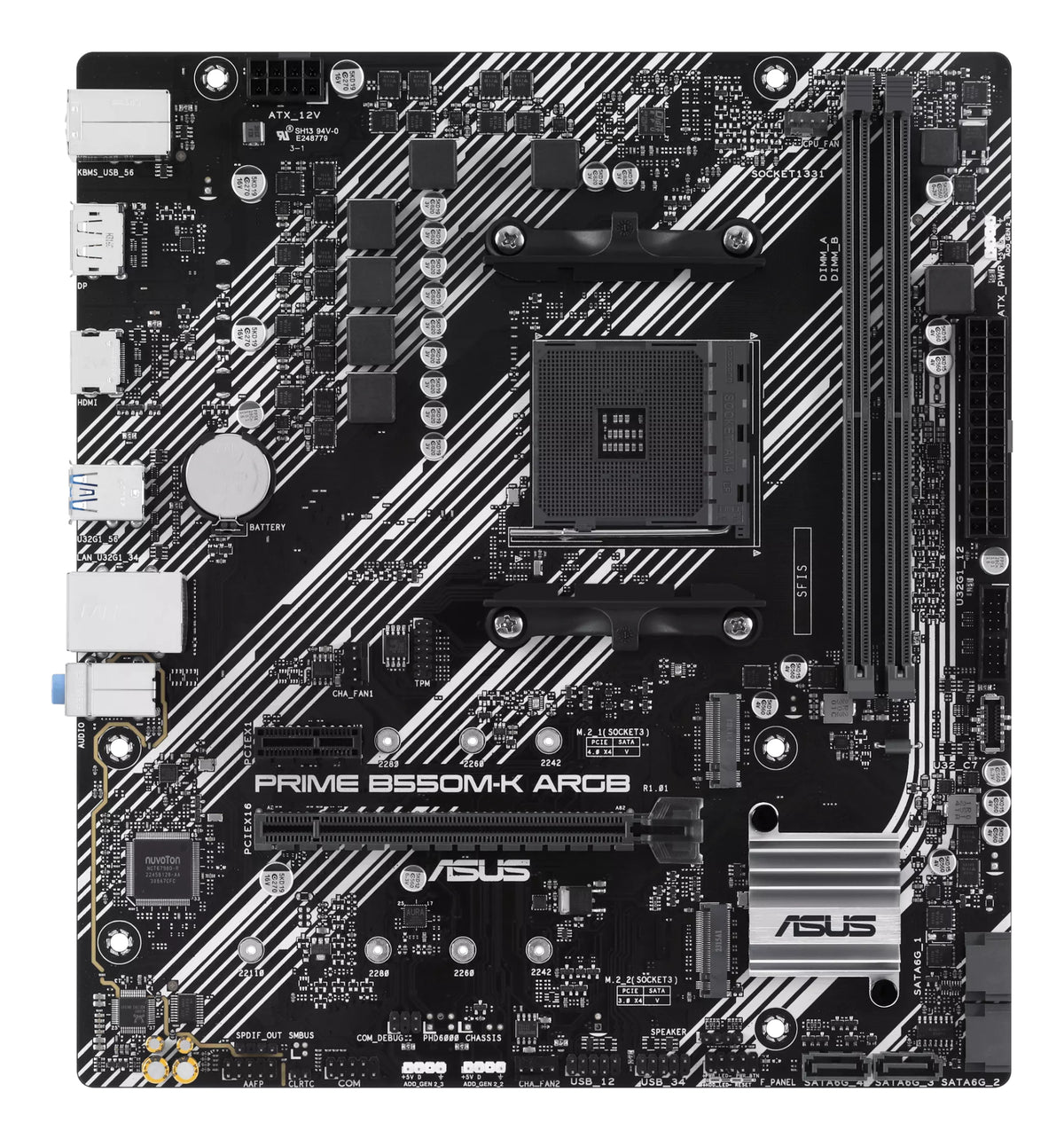ASUS PRIME B550M-K ARGB AMD B550 Sockel AM4 micro ATX