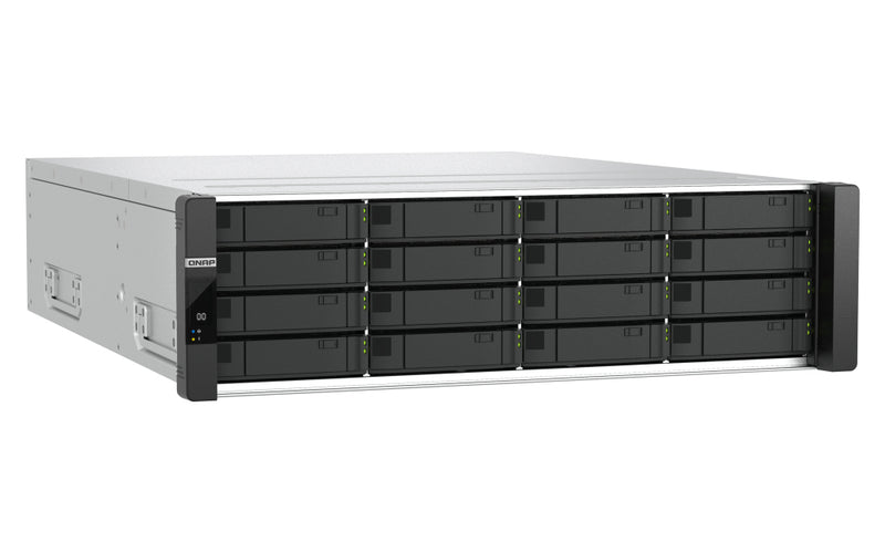 QNAP ES1686dc R2 NAS Rack (3U) Intel® Xeon® D D-2142IT 48 GB DDR4 0 TB QNAP QES Schwarz, Grau