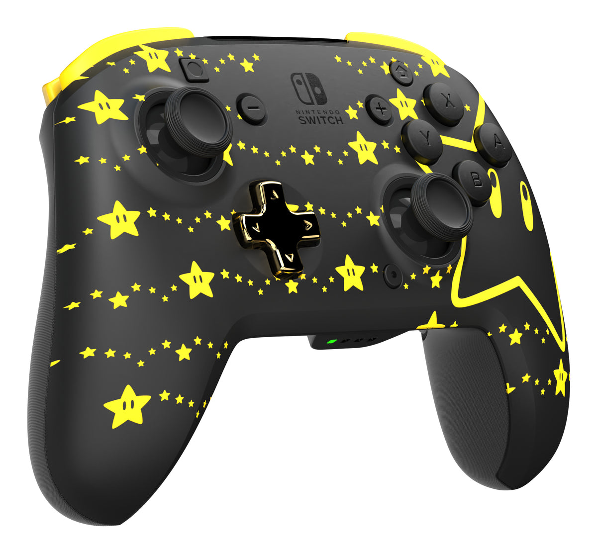 PDP REMATCH GLOW Schwarz, Gelb Gamepad Analog / Digital Nintendo Switch, Nintendo Switch OLED