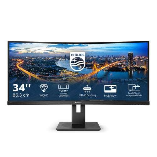 Philips B Line 346B1C/00 Computerbildschirm 86,4 cm (34") 3440 x 1440 Pixel Quad HD LCD Schwarz