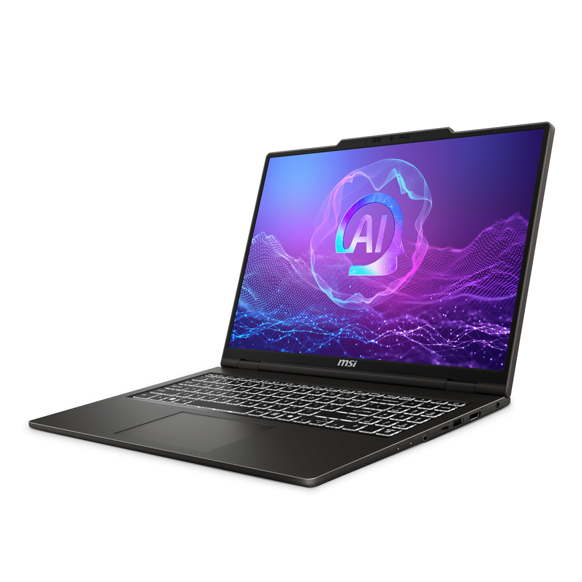 MSI VenturePro A16 AI+ A3HWEG-003DE Copilot+ PC AMD Ryzen AI 7 350 Laptop 40,6 cm (16") 2K 16 GB DDR5-SDRAM 1 TB SSD NVIDIA GeForce RTX 5050 Wi-Fi 6E (802.11ax) Windows 11 Home Grau