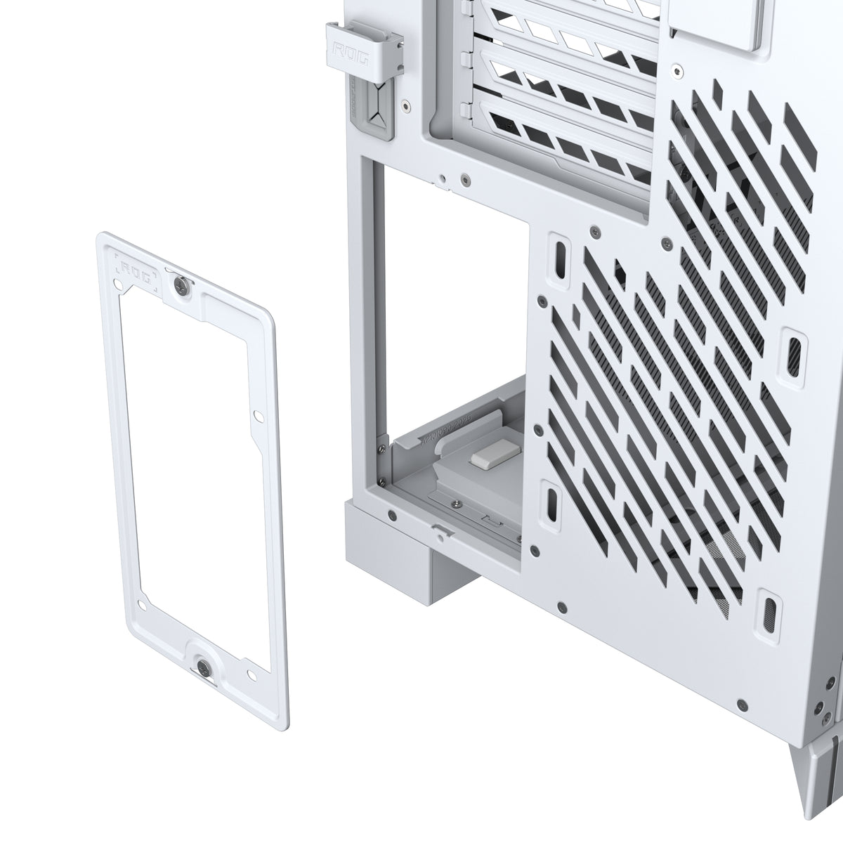 ASUS ROG CRONOX GR801 CURVE TG ARGB WHITE Midi Tower Weiß