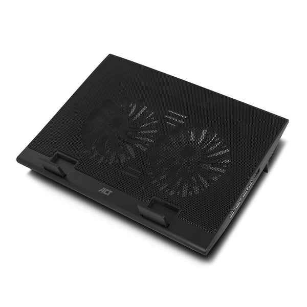 ACT Laptop-Kühlständer, bis zu 17", höhenverstellbar (2 Positionen), 4-Port-Hub