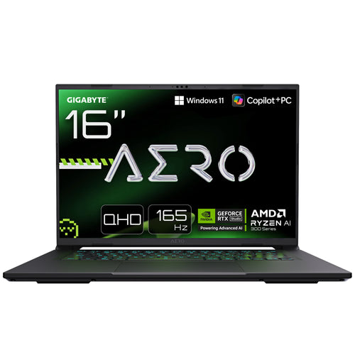 GIGABYTE AERO X16 2WH Gaming-Laptop – 16,0“, 165Hz WQXGA, AMD Ryzen AI 9 HX 370, NVIDIA RTX 5070 GPU, 32GB DDR5 5600MHz, 2TB Gen4 SSD, Win 11 Pro, 2 Jahre Garantie, Dolby Atmos, AERO X16 2WHA3DEC65AP