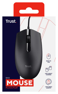 Trust Basi Maus Büro Beidhändig USB Typ-A Optisch 1200 DPI