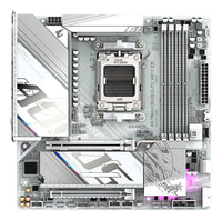 GIGABYTE X870M AORUS ELITE WIFI7 ICE Mainboard – Unterstützt AMD Ryzen 9000 CPUs, digitales 14+2+2-Phasen-VRM, bis zu 8200 Hz DDR5 (O.C), 1× PCIe 5.0 + 1× PCIe 4.0, Wi-Fi 7, 2.5-GbE-LAN, USB 4