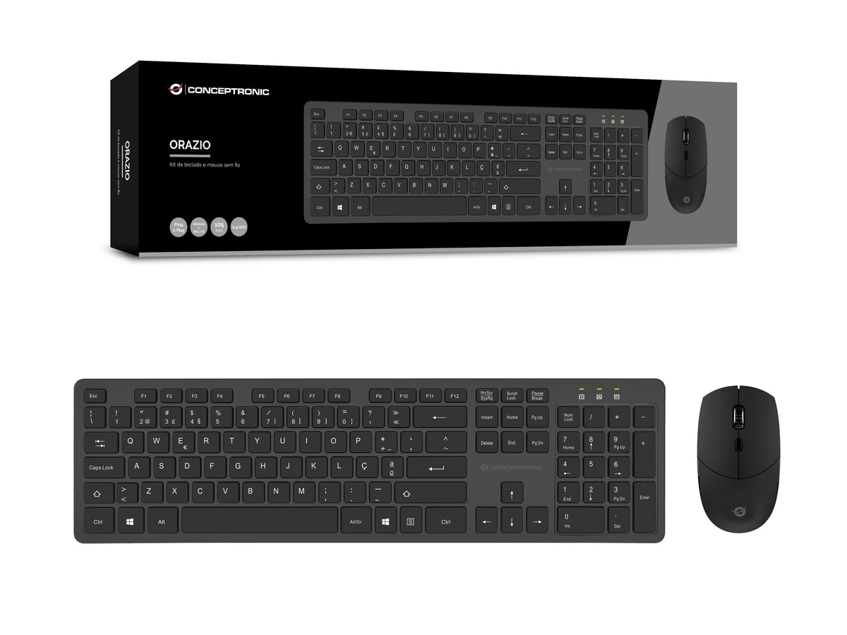 Conceptronic Kabellose Tastatur- und Maus-Kombination, Portugiesisches Layout