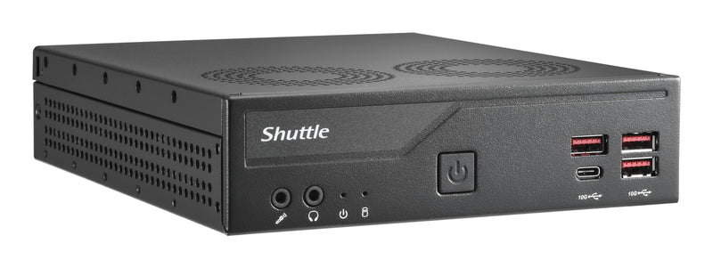 Shuttle Slim PC DB860 , S1851, 2x HDMI, 1x DP, 1x USB-C (DP), 1x 2.5", 1x M.2, 2x LAN (Intel 1G + 2.5G), 2x COM, 24/7 Dauerbetrieb, inkl. VESA