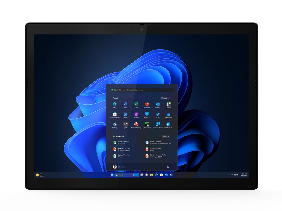 Lenovo ThinkPad X12 Detachable Gen 2 Intel Core Ultra 7 164U Hybrid (2-in-1) 31,2 cm (12.3") Touchscreen Full HD+ 32 GB LPDDR5x-SDRAM 1 TB SSD Wi-Fi 6E (802.11ax) Windows 11 Pro Schwarz Schweiz