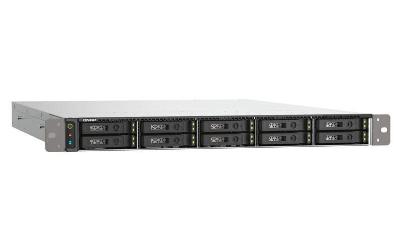 QNAP TS-h1090FU NAS Rack (1U) EPYC 7232P 64 GB DDR4 0 TB QuTS hero Schwarz, Grau