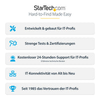 StarTech.com Tisch Monitorarm mit 2x USB 3.0 Ports, Vollbewegliche Monitorhalterung mit Federarm für VESA Monitore bis zu 34 Zoll (8kg), C-Klemme/Durchführung