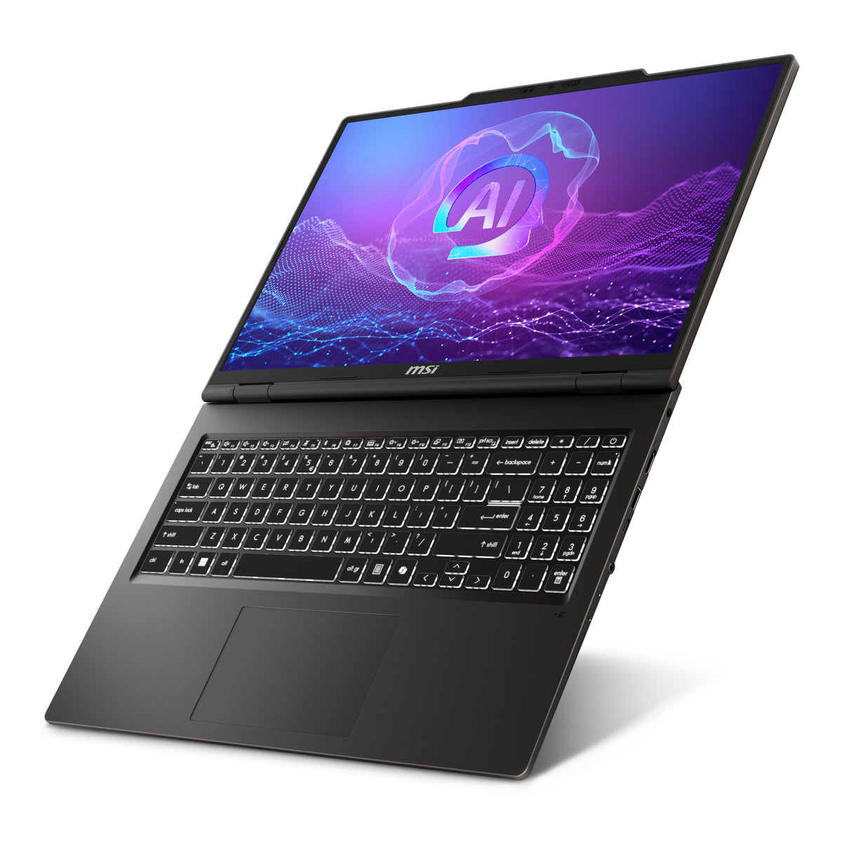 MSI VenturePro A16 AI+ A3HWEG-003DE Copilot+ PC AMD Ryzen AI 7 350 Laptop 40,6 cm (16") 2K 16 GB DDR5-SDRAM 1 TB SSD NVIDIA GeForce RTX 5050 Wi-Fi 6E (802.11ax) Windows 11 Home Grau