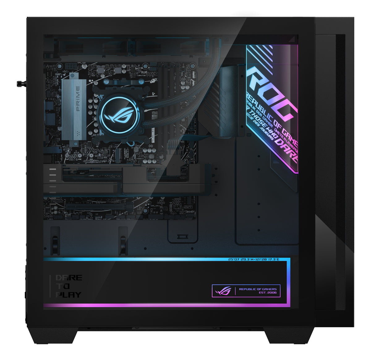 ASUS ROG G700 GM700TZ-R9700X273W AMD Ryzen™ 7 9700X 32 GB DDR5-SDRAM 1 TB SSD AMD Radeon RX 9070 XT Windows 11 Home Tower PC Flüssigkeitskühlsystem Schwarz