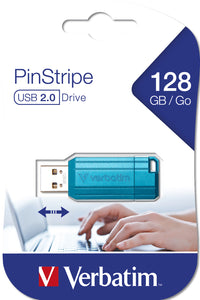 Verbatim PinStripe USB-Stick 128 GB USB Typ-A 2.0 Blau