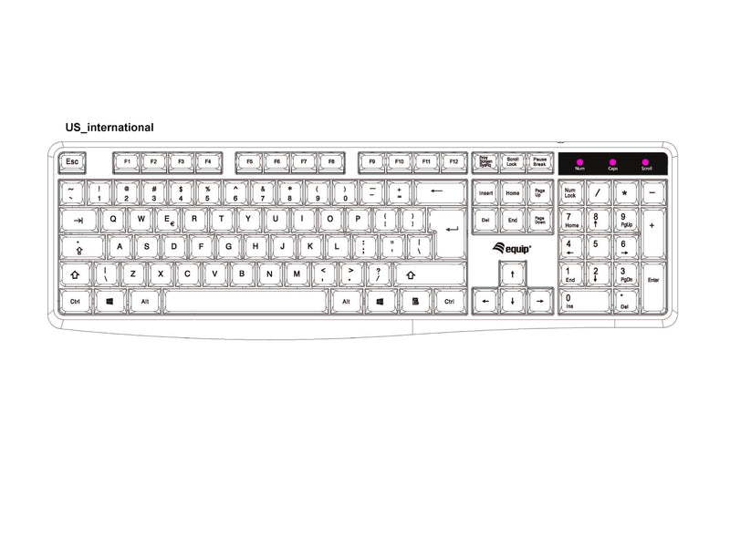 Equip Kabelgebundene USB Tastatur, US/International layout (QWERTY)