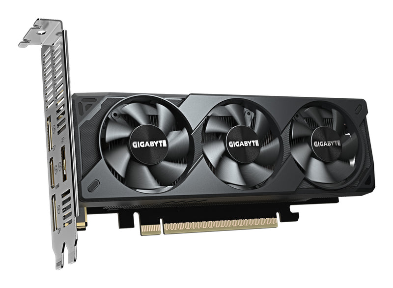 GIGABYTE GeForce RTX 5060 OC Low Profile 8G Grafikkarte - 8GB GDDR7, 128bit, PCI-E 5.0, 2512 MHz Kerntakt, 3 x DisplayPort, 1 x HDMI, GV-N5060OC-8GL