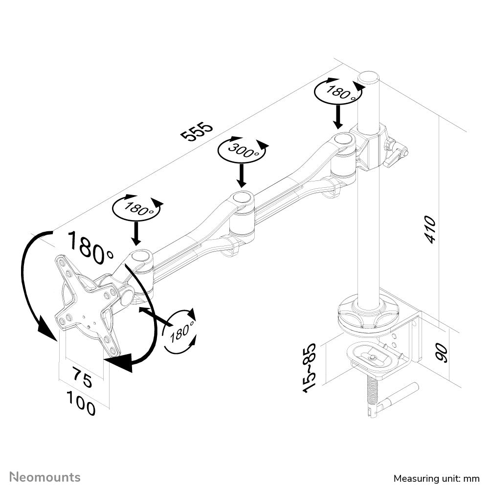 Neomounts FPMA-D1030 Monitorarm 10-30"