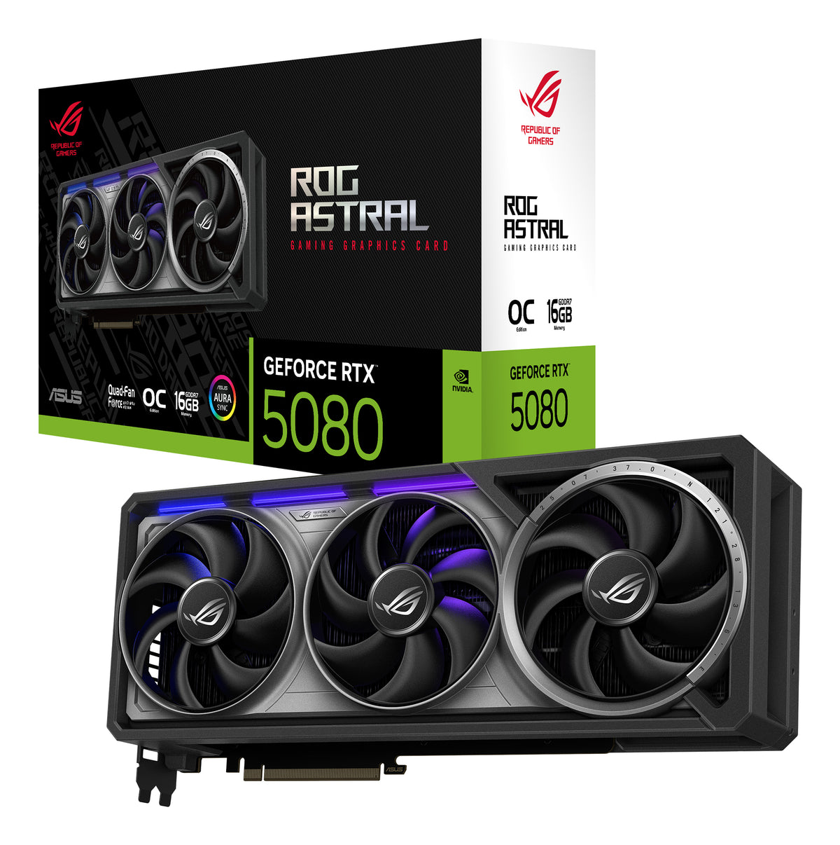 ASUS ROG Astral - -RTX5080-O16G-GAMING NVIDIA GeForce RTX 5080 16 GB GDDR7