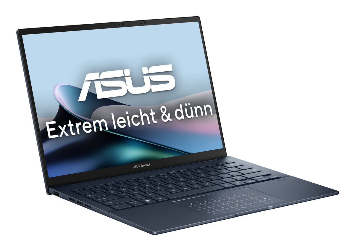 ASUS Zenbook 14 OLED UX3405CA-QL205W Intel Core Ultra 9 285H Laptop 35,6 cm (14") Touchscreen WUXGA 32 GB LPDDR5x-SDRAM 1 TB SSD Wi-Fi 7 (802.11be) Windows 11 Home Deutsch Blau