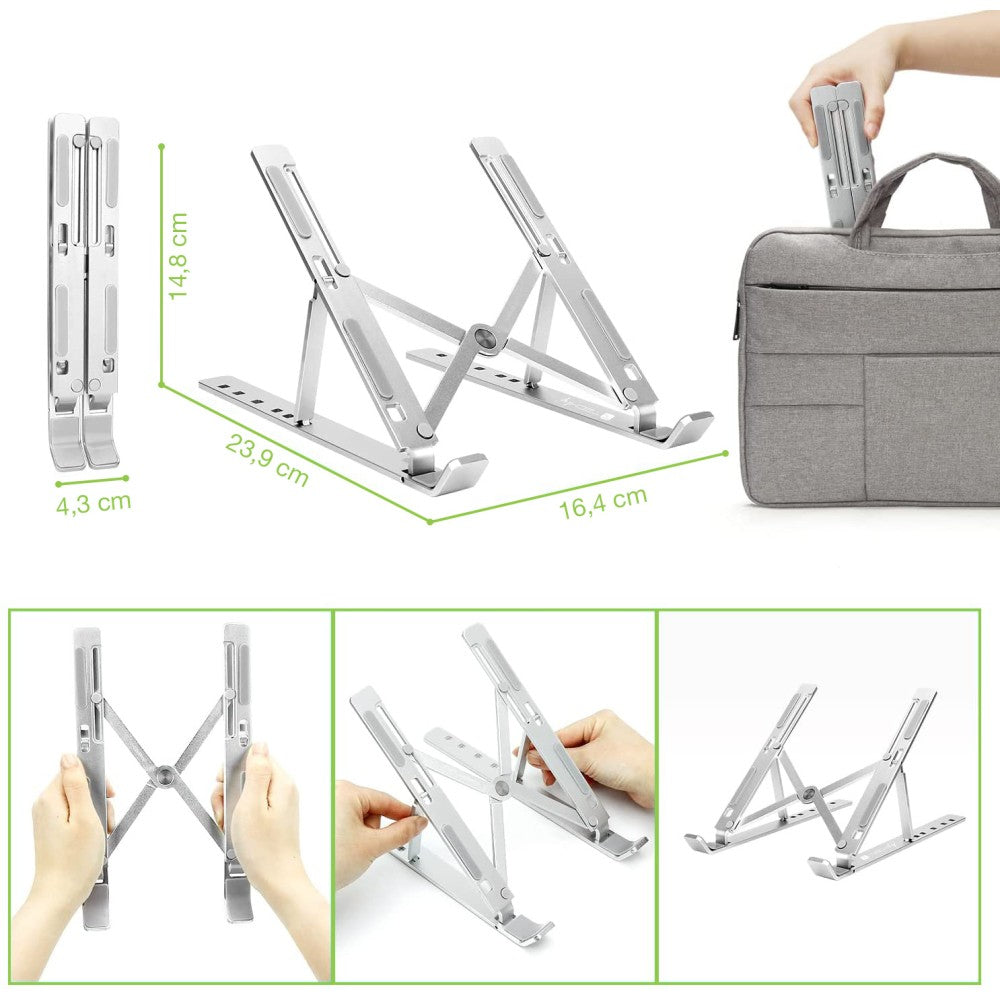 Techly ICA-TBL 134TY laptop-ständer Silber 40,6 cm (16")