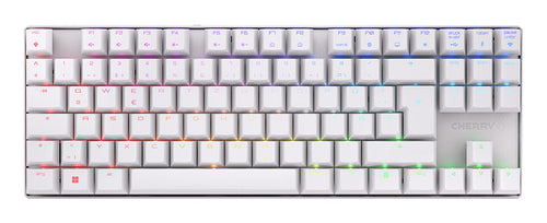 CHERRY MX 8.2 TKL Wireless RGB Tastatur Gaming USB + RF Wireless + Bluetooth QWERTZ Deutsch Weiß
