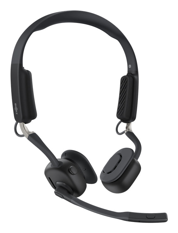 SHOKZ Openmeet Kopfhörer Kabellos Ohrbügel Büro/Callcenter USB Typ-C Bluetooth Schwarz