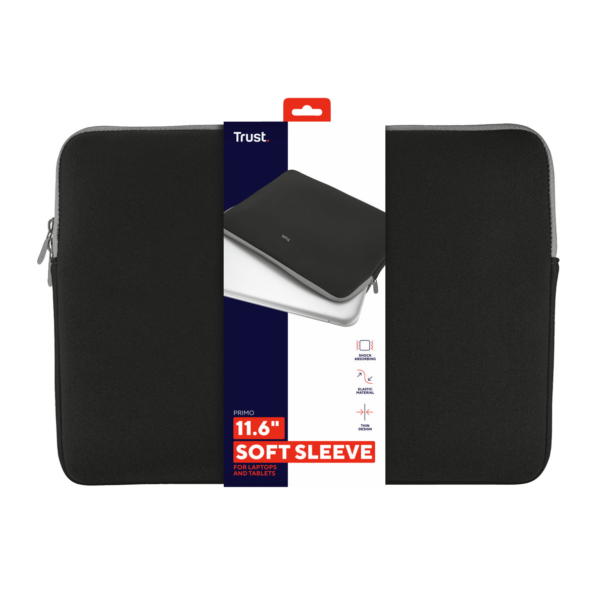 Trust 21254 Laptoptasche 29,5 cm (11.6") Schutzhülle Schwarz