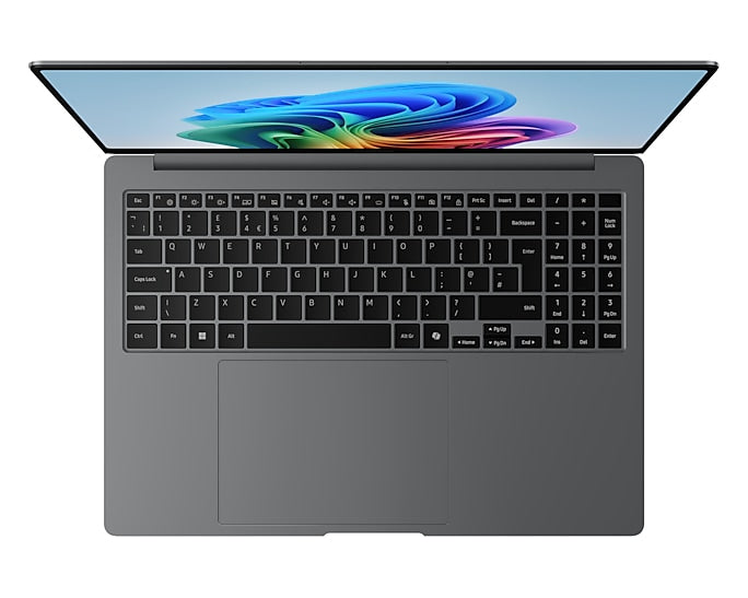 Samsung Galaxy Book5 Pro Intel Core Ultra 7 256V Laptop 40,6 cm (16") Touchscreen WQXGA+ 32 GB LPDDR5x-SDRAM 512 GB SSD Wi-Fi 7 (802.11be) Windows 11 Pro Deutsch Grau
