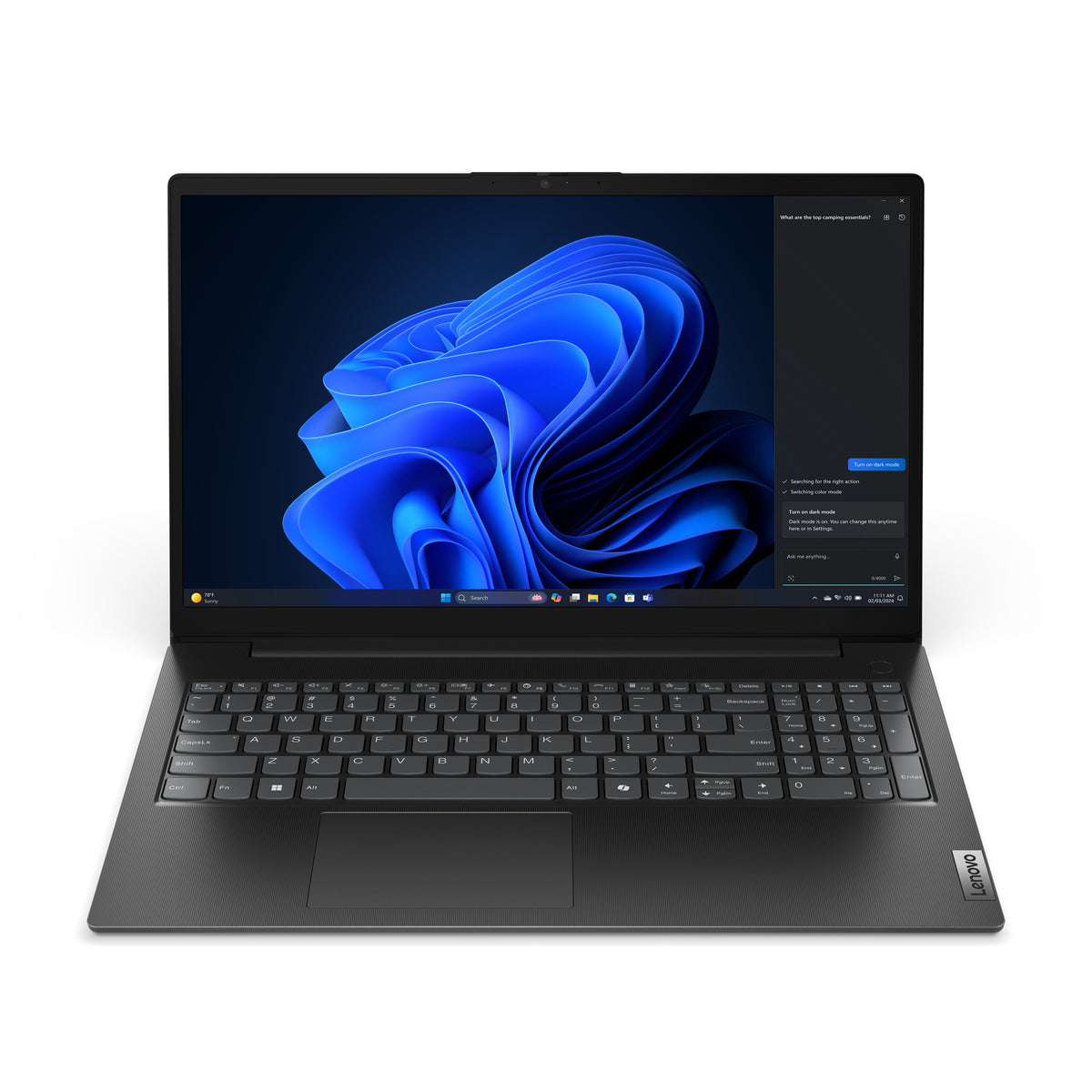 Lenovo V15 G5 IRL Intel® Core™ i5 i5-13420H Laptop 39,6 cm (15.6") Full HD 16 GB DDR5-SDRAM 512 GB SSD Wi-Fi 6 (802.11ax) Windows 11 Home Deutsch Schwarz