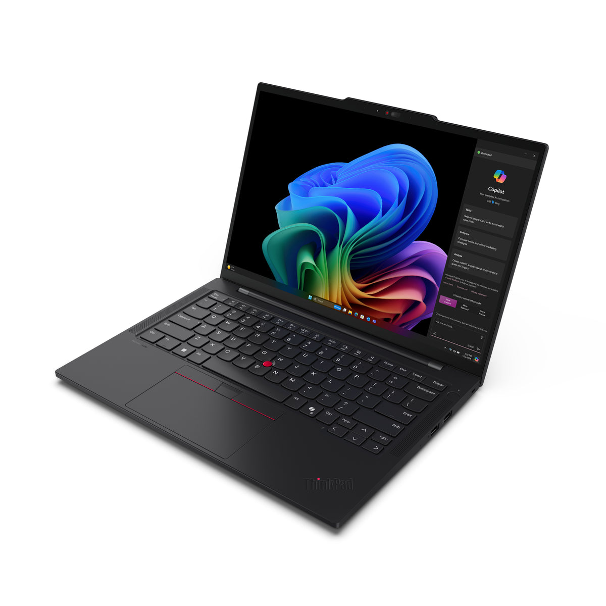 Lenovo ThinkPad T14s Gen 6 (Snapdragon) Copilot+ PC X1E-78-100 Laptop 35,6 cm (14") WUXGA 32 GB LPDDR5x-SDRAM 1 TB SSD Wi-Fi 7 (802.11be) Windows 11 Pro Deutsch Schwarz