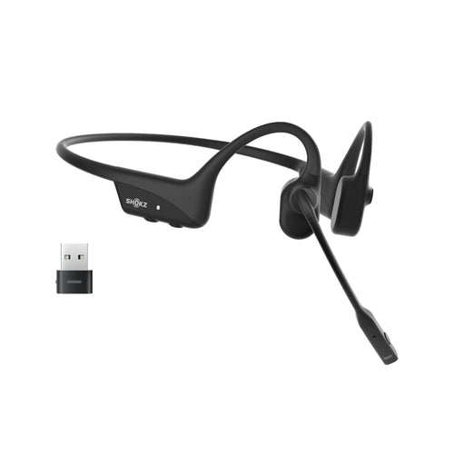 SHOKZ C120-AA-BK Kopfhörer & Headset Kabellos Ohrbügel Büro/Callcenter USB Typ-A Bluetooth Schwarz