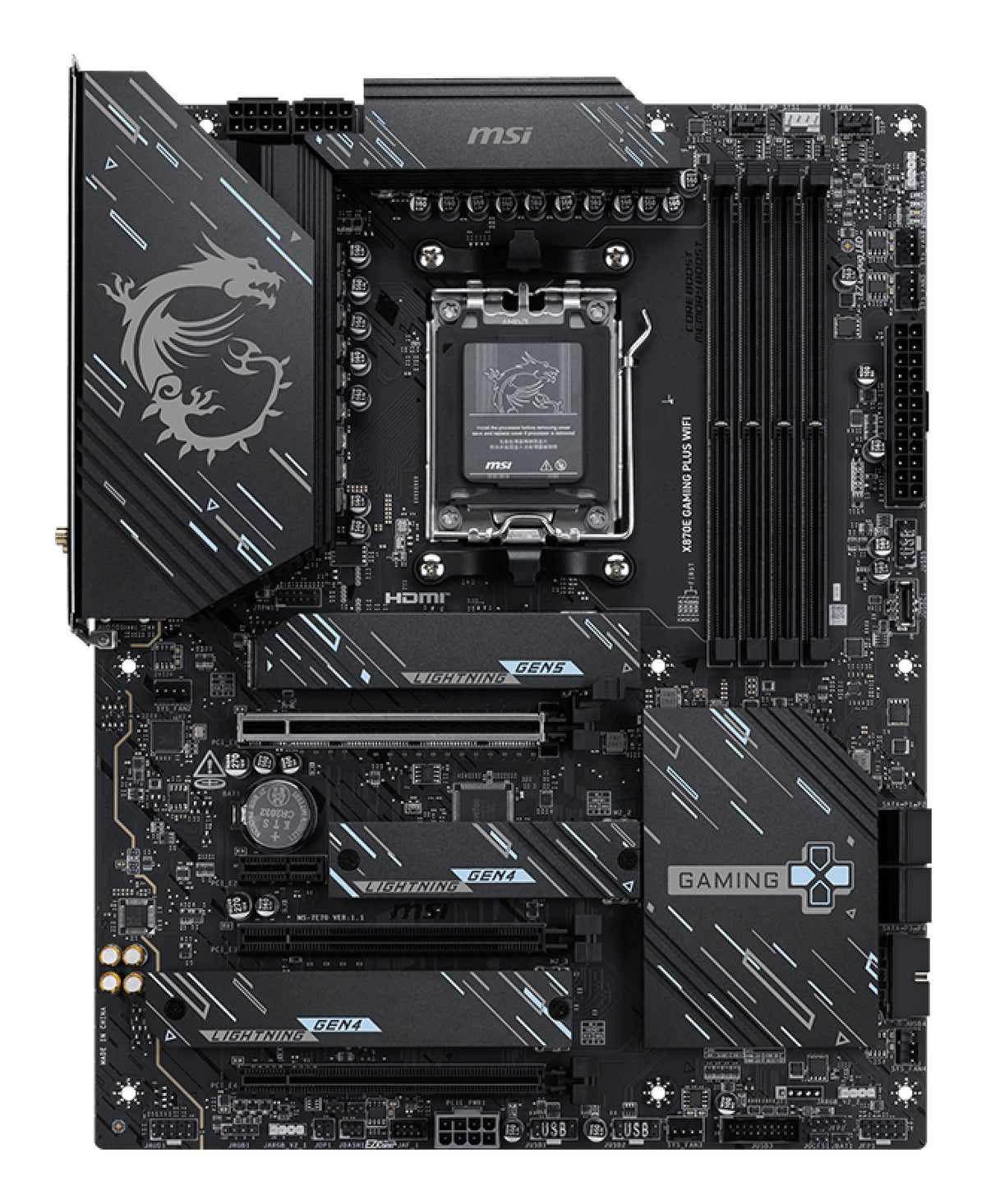 MSI X870E GAMING PLUS WIFI Motherboard AMD X870E Sockel AM5 ATX