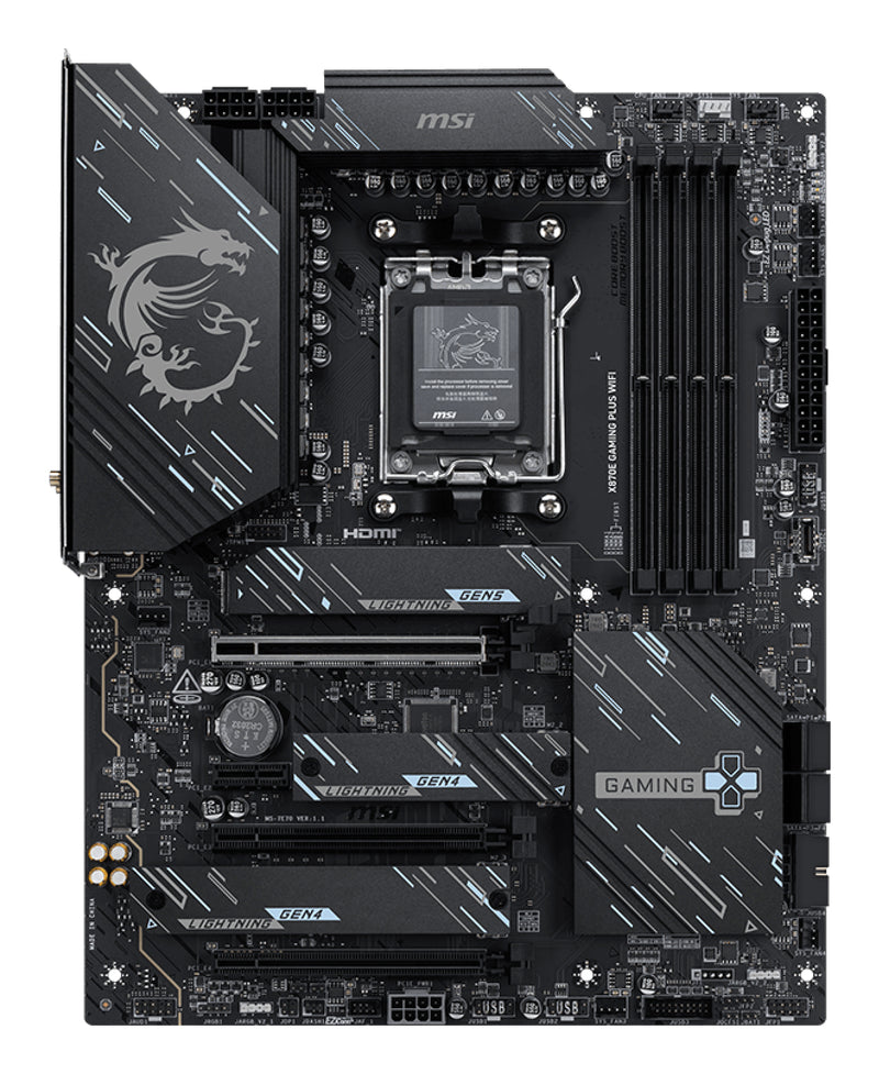 MSI X870E GAMING PLUS WIFI Motherboard AMD X870E Sockel AM5 ATX