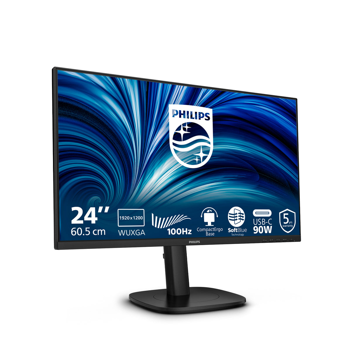 Philips 3000 series 24B2U3301D/00 Computerbildschirm 61,2 cm (24.1") 1920 x 1200 Pixel WUXGA LCD Schwarz