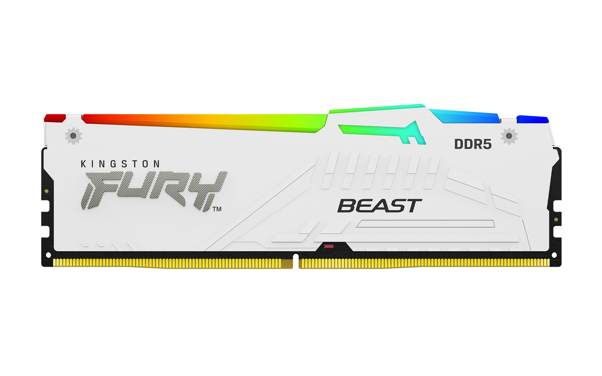 Kingston Technology FURY Beast 64 GB 5600 MT/s DDR5 CL36 DIMM (2er-Kit) White RGB EXPO