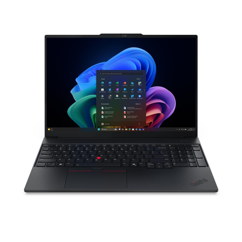 Lenovo ThinkPad E16 Gen 4 (Intel) Copilot+ PC Intel Core Ultra 5 322 Laptop 40,6 cm (16") WUXGA 24 GB DDR5-SDRAM 512 GB SSD Wi-Fi 7 (802.11be) Windows 11 Pro Schwarz Deutsch
