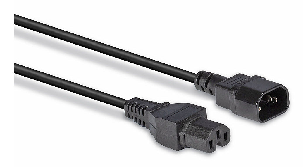Lindy 30314 Stromkabel Schwarz 2 m C14-Koppler C15-Koppler
