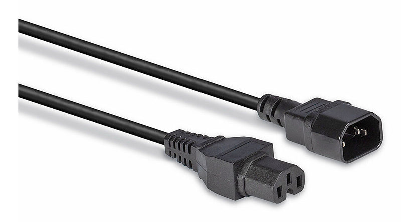Lindy 30314 Stromkabel Schwarz 2 m C14-Koppler C15-Koppler